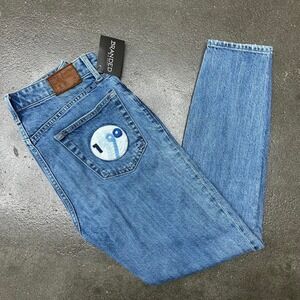 Vintage 1990 Lucky Brand Hand Stitched Size 6 / 28 Light Wash Denim Jeans